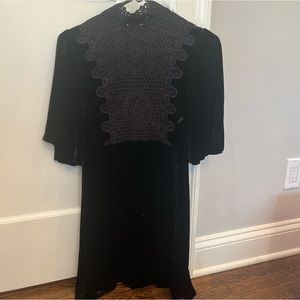 Smock style vintage velvet one of a kind dress!